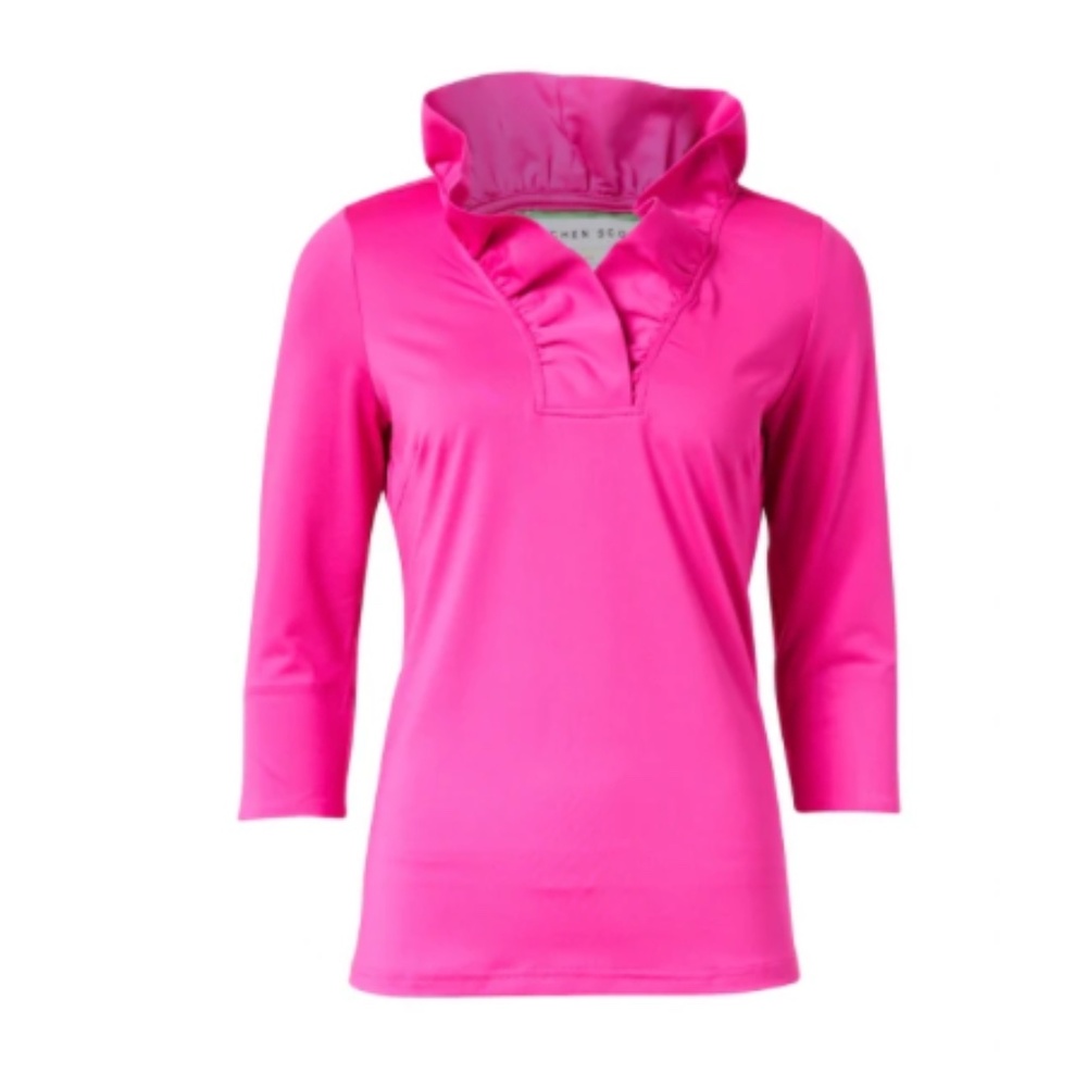 Pink Ruffle Top by Gretchen Scott Brand New (never worn)
